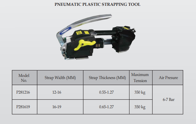 PNEUMATIC PLASTIC STRAPPING TOOL